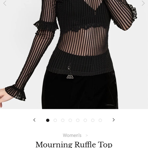 Disturbia - Mourning Ruffle Top - Picture 4 of 5